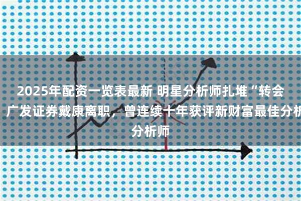 2025年配资一览表最新 明星分析师扎堆“转会”：广发证券戴康离职，曾连续十年获评新财富最佳分析师
