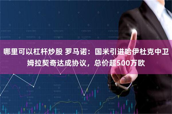 哪里可以杠杆炒股 罗马诺：国米引进哈伊杜克中卫姆拉契奇达成协议，总价超500万欧